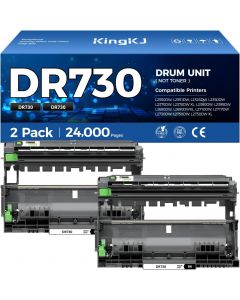KingKJ DR730 Drum Unit (Not Toner) 2-Pack Compatible Replacement 2-Pack