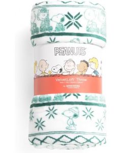 Berkshire Blanket &amp; Home Co Peanuts VelvetLoft Throw Blanket 70 Inches, 60 x 70 Inches