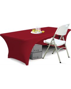 ABCCANOPY 6 FT Open Back Spandex Table Cover 6 FT, Bundle of 2