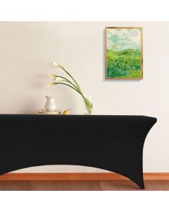 PLKIUYT Custom Tablecloth with Business Logo Text Photo 6 FT, 6FT, Bundle of 3