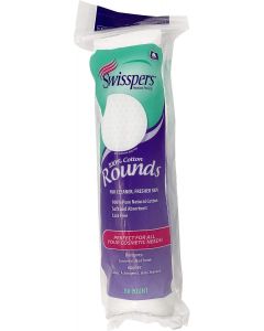 Swisspers Multicare Cotton Rounds Cotton 80 Count, Bundle of 3