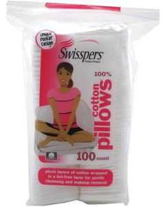 Swisspers Premium Squares Pillows 100 Count, Bundle of 4