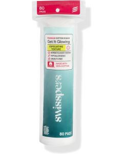 Swisspers Premium Exfoliating Rounds Cotton 80 Count, Bundle of 6