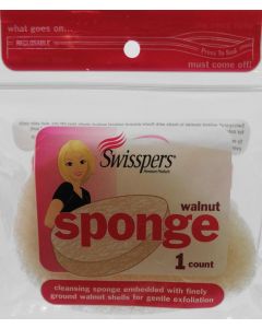 Swisspers 2 Piece Walnut Exfoliating Sponge 2 Piece, 0.64 Ounce, Bundle of 3