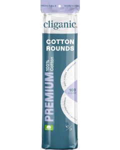 Cliganic Premium Cotton Rounds for Face (100 Count) Cotton Hypoallergenic 100 Count, Bundle of 7