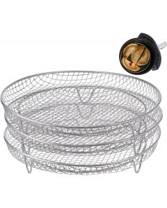 LUIOUS 7.8&quot; Air Fryer Rack 3 Stainless Steel, Bundle of 2