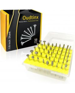 Oudtinz Oudtinx 50-Piece 1/8-Inch Shank Diamond Coated Rotary Burrs Set 50-Piece, Bundle of 2