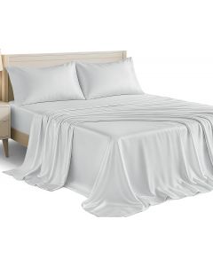 LDC LUX DECOR COLLECTION Lux Décor 4-Piece Satin King Sheets Set– 4-Piece