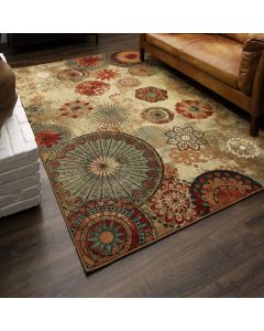 Mohawk Home Alexa Ornamental Floral Medallion 4&#039; x 6&#039; Area