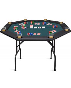 ZivPlay Poker Table Foldable Texas Holdem Folding Table Portable Casino Card Game Foldable Portable