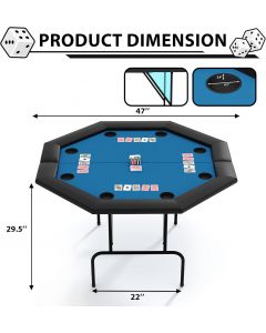 CuisinSmart Poker Table Foldable Foldable