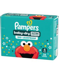 Pampers Baby Dry Ultra Cushiony Diapers 28 Count, 34 lbs, Bundle of 3