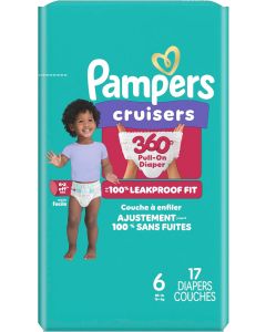 Pampers Diapers 17 Count, Bundle of 3