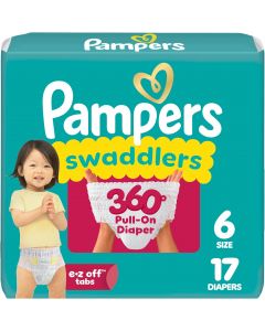 Pampers Diapers 17 Count, Bundle of 2