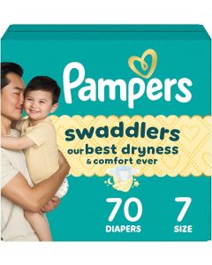 Pampers Swaddlers Diapers Hypoallergenic 16 Count, 44 lbs, Bundle of 3