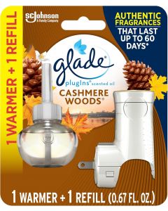 Glade PlugIns Refills Air Freshener Starter Kit Wood, Bundle of 5