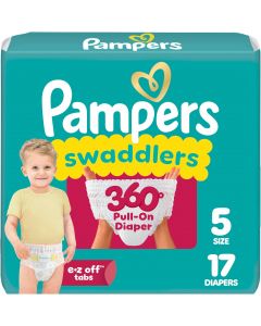 Pampers Diapers 17 Count, Bundle of 3