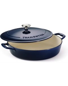 Tramontina Bestow Enameled Cast Iron Braiser Pan with Cast Iron