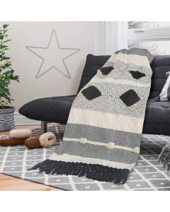 L.R. Resources Inc LR Home 50x60 Inch Soft Hand-Woven Farmhouse Throw Blanket 50x60 Inch, Bundle of 2