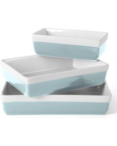 Martha Stewart 3-Piece Oven to Table Stoneware Bakeware Set – 3-Piece