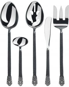 [Delivered by May 11, 2026] Gourmet Settings 5-Pieces Hostess Silverware Set Stainless Steel Metal Dishwasher Safe