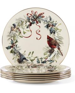 Lenox 835219 Winter Greetings 6-Piece Dinner Plate Set 6-Piece