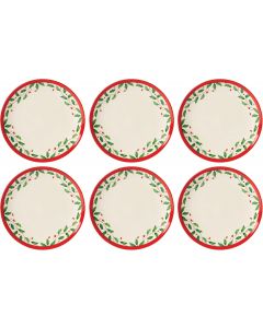 Lenox 893491 Holiday 6-Piece Accent Plate Set 6-Piece