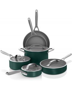 Ninja Ceramic Pro 10-Piece Cookware Set Nonstick Ceramic Glass 10-Piece