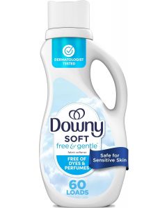Downy Free &amp; Gentle Liquid Fabric Softener Hypoallergenic, Bundle of 4