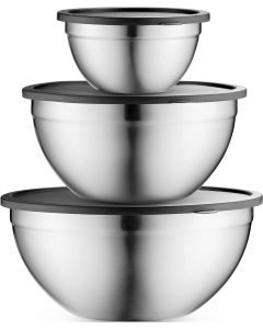Table Concept Mixing Bowls with Airtight Lids Stainless Steel, Bundle of 4