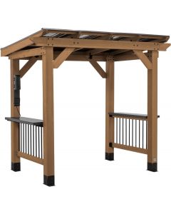 Backyard Discovery Saxony 8&#039; x 5&#039; Cedar Wood BBQ Wood