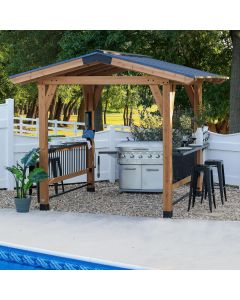 Backyard Discovery Granada 10&#039; x 9&#039; Cedar Wood BBQ Wood