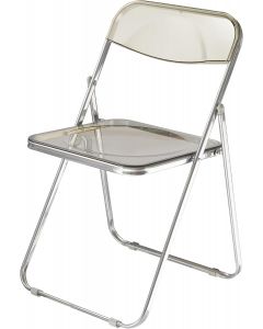 Urban Lifestyle Transparent Acrylic Modern Folding Chair with Chrome Frame