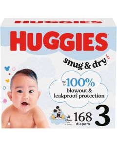 [Delivered by May 4, 2026] Huggies Size 3 Diapers 168 Count, 28 lbs