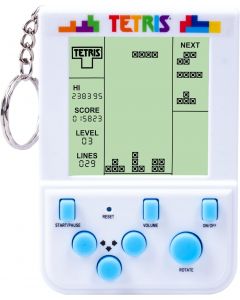 Fizz Creations Tetris Keyring Handheld Arcade Game – Portable, Bundle of 2