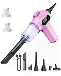 Nikocreos Pink Car Vacuum Cleaner Portable