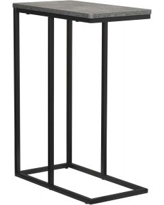Household Essentials Jamestown C-Shaped for Accessibility Side End Table Rustic Metal