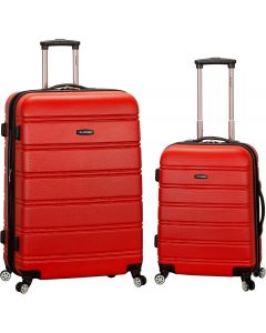 Rockland Melbourne Hardside 2 Piece Expandable Spinner Wheel Luggage Set 2 Piece