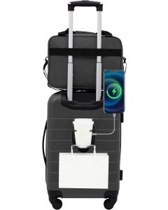 Wrangler Smart Spinner Hardside Luggage 2 Piece, Bundle of 2