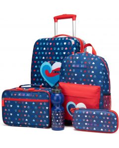 Nautica Kids Luggage - 18&quot; Airline Approved Rolling Hardside Upright Carry-on Suitcase Set with 5pc