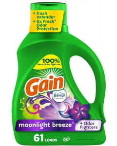Gain Moonlight Breeze HE Deep Cleaning Concentrated Liquid Laundry Detergent, Bundle of 3