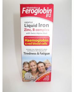 Vitabiotics Feroglobin Vitabiotics -B12 Iron Supplement Liquid 200Ml by 200Ml, Bundle of 2