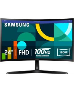 Samsung 24&quot; Essential S3 (S36GD) Series FHD 1800R Curved Computer Monitor