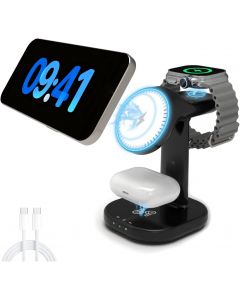 iMorde 3 in 1 Wireless Charging Station for Magsafe Charger Stand Wireless 3 in, Bundle of 2