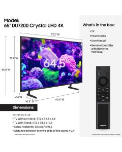 Samsung 65-Inch Class Crystal UHD 4K DU7200 Series HDR
