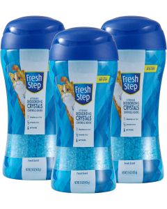Fresh Step Cat Litter Crystals Deodorizer 3-Pack, 15 Oz, Bundle of 2