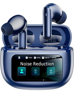 Bucephalus Wireless Earbuds with Smart Touchscreen Case Wireless, Bundle of 2