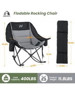 ABORON Oversized Rocking Chair for Adults Heavy Duty 400lbs