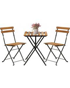 FDW 3 Pieces Folding Patio Furniture Set Bistro Portable