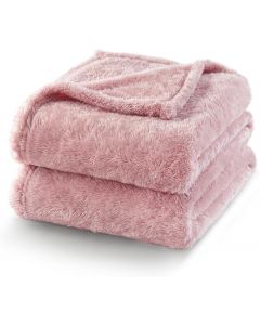 Exclusivo Mezcla Fuzzy Plush Fleece Bed Blanket Queen, Bundle of 2